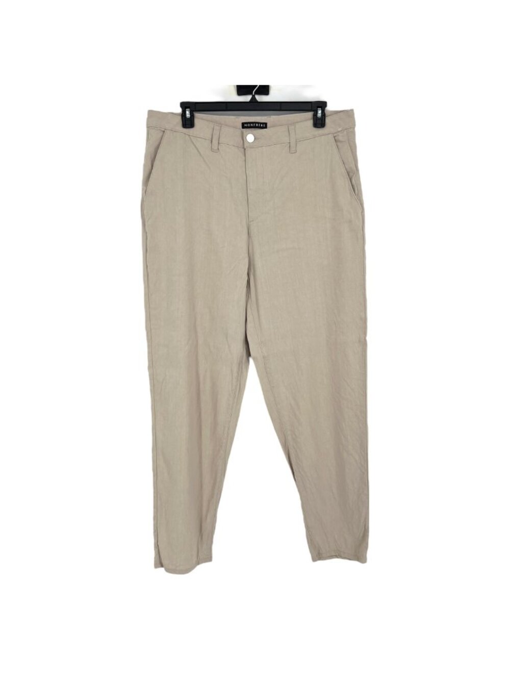 Monfrère Beige Hugh Style Linen Blend Pants Size 38 Coastal Quiet Luxury